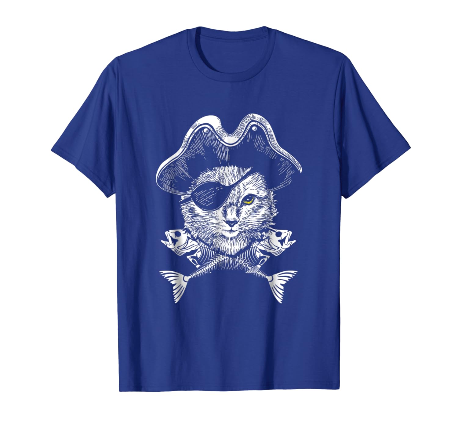 Cat Pirate T shirt Jolly Roger Flag Skull and Crossbones Tee
